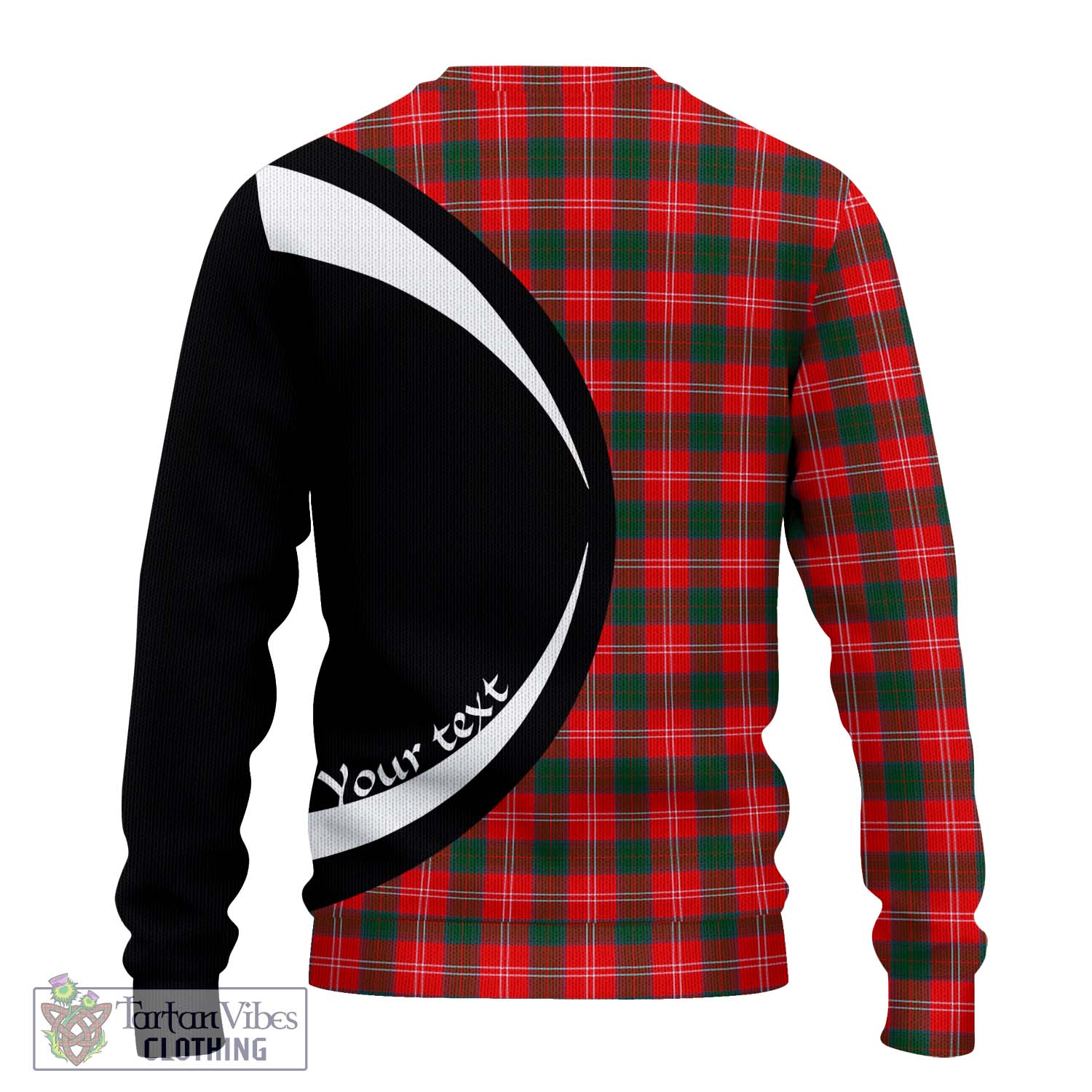 Fenton Tartan Ugly Sweater with Family Crest Circle Style - Tartan Vibes Clothing