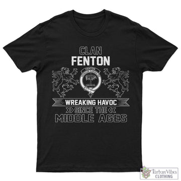 Fenton Family Crest 2D Cotton Men's T-Shirt Wreaking Havoc Style