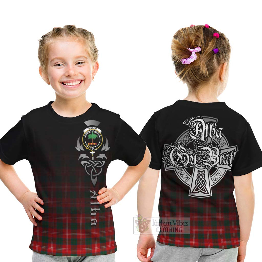 Tartan Vibes Clothing Fenton Tartan Kid T-Shirt Featuring Alba Gu Brath Family Crest Celtic Inspired