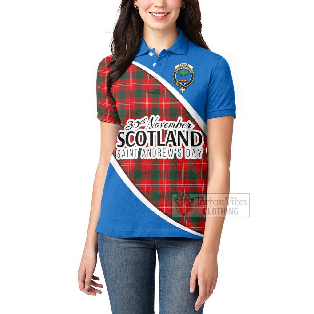 Tartan Vibes Clothing Fenton Family Crest Tartan Women's Polo Shirt Celebrate Saint Andrew's Day in Style