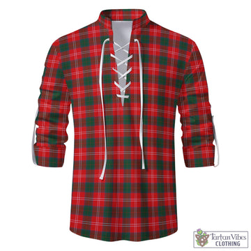 Fenton Tartan Men's Scottish Traditional Jacobite Ghillie Kilt Shirt