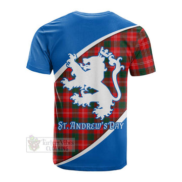 Fenton Family Crest Tartan Cotton T-shirt Celebrate Saint Andrew's Day in Style