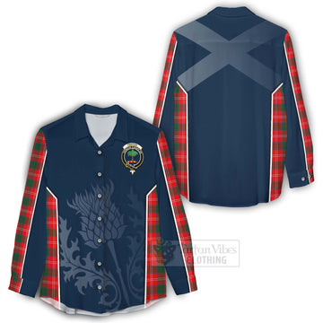 Fenton Tartan Women's Casual Shirt with Family Crest and Scottish Thistle Vibes Sport Style