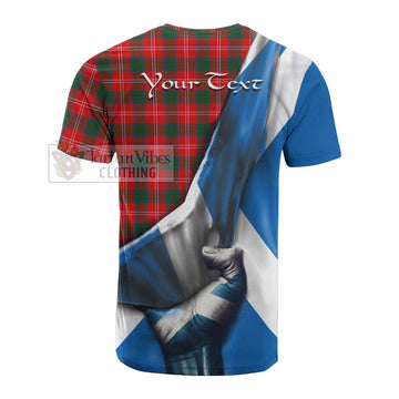 Fenton Tartan Cotton T-shirt with Family Crest Scotland Patriotic Style