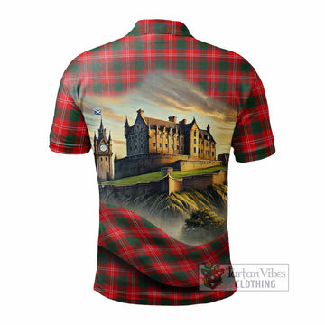 Fenton Tartan Family Crest Polo Shirt with Scottish Ancient Castle Style - Tartan Vibes Clothing