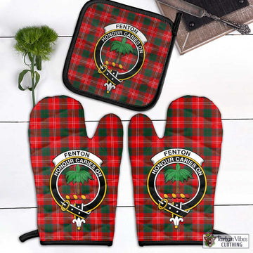 Fenton Tartan Combo Oven Mitt & Pot-Holder with Family Crest