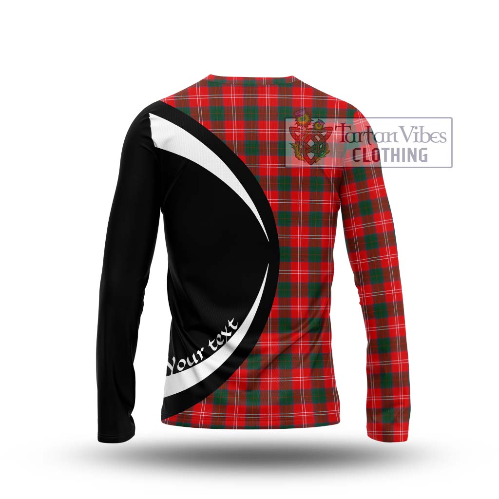 Fenton Tartan Long Sleeve T-Shirt with Family Crest Circle Style - Tartan Vibes Clothing