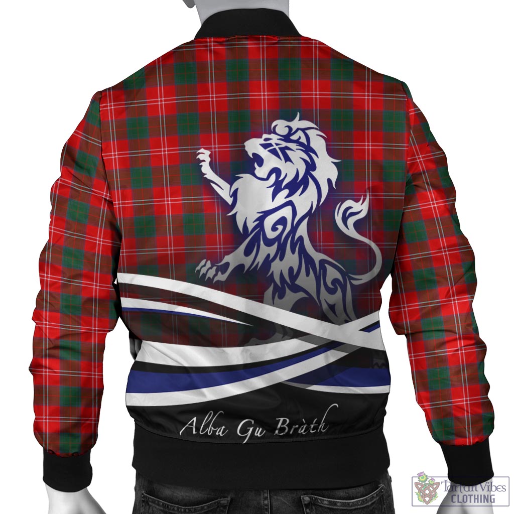 Tartan Vibes Clothing Fenton Tartan Bomber Jacket with Alba Gu Brath Regal Lion Emblem