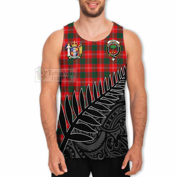 Fenton Crest Tartan Men's Tank Top with New Zealand Silver Fern Half Style