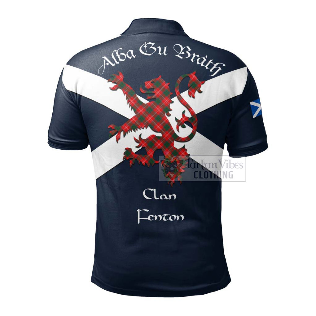 Tartan Vibes Clothing Fenton Tartan Lion Rampant Polo Shirt – Proudly Display Your Heritage with Alba Gu Brath and Clan Name