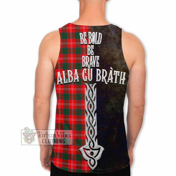 Fenton Tartan Family Crest Men's Tank Top Alba Gu Brath Be Brave Lion Ancient Style - Tartan Vibes Clothing