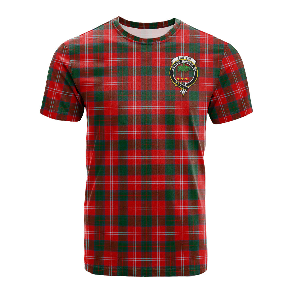 Fenton Tartan T-Shirt with Family Crest - Tartan Vibes Clothing