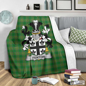 Fenton Irish Clan Tartan Blanket with Coat of Arms