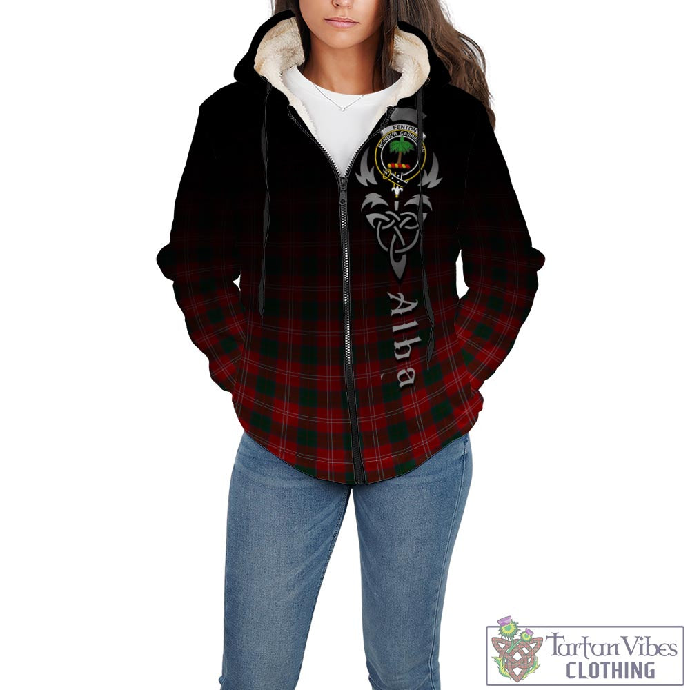 Tartan Vibes Clothing Fenton Tartan Sherpa Hoodie Featuring Alba Gu Brath Family Crest Celtic Inspired