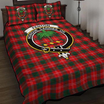 Fenton Tartan Quilt Bed Set with Family Crest