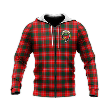 Fenton Tartan Knitted Hoodie with Family Crest