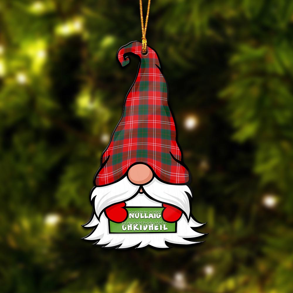 Fenton Gnome Christmas Ornament with His Tartan Christmas Hat - Tartan Vibes Clothing