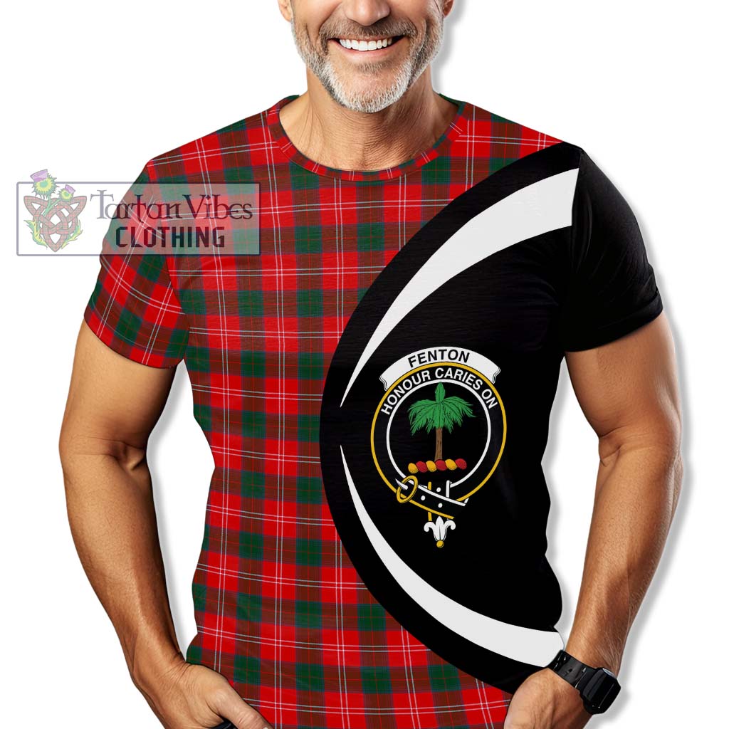 Tartan Vibes Clothing Fenton Tartan T-Shirt with Family Crest Circle Style