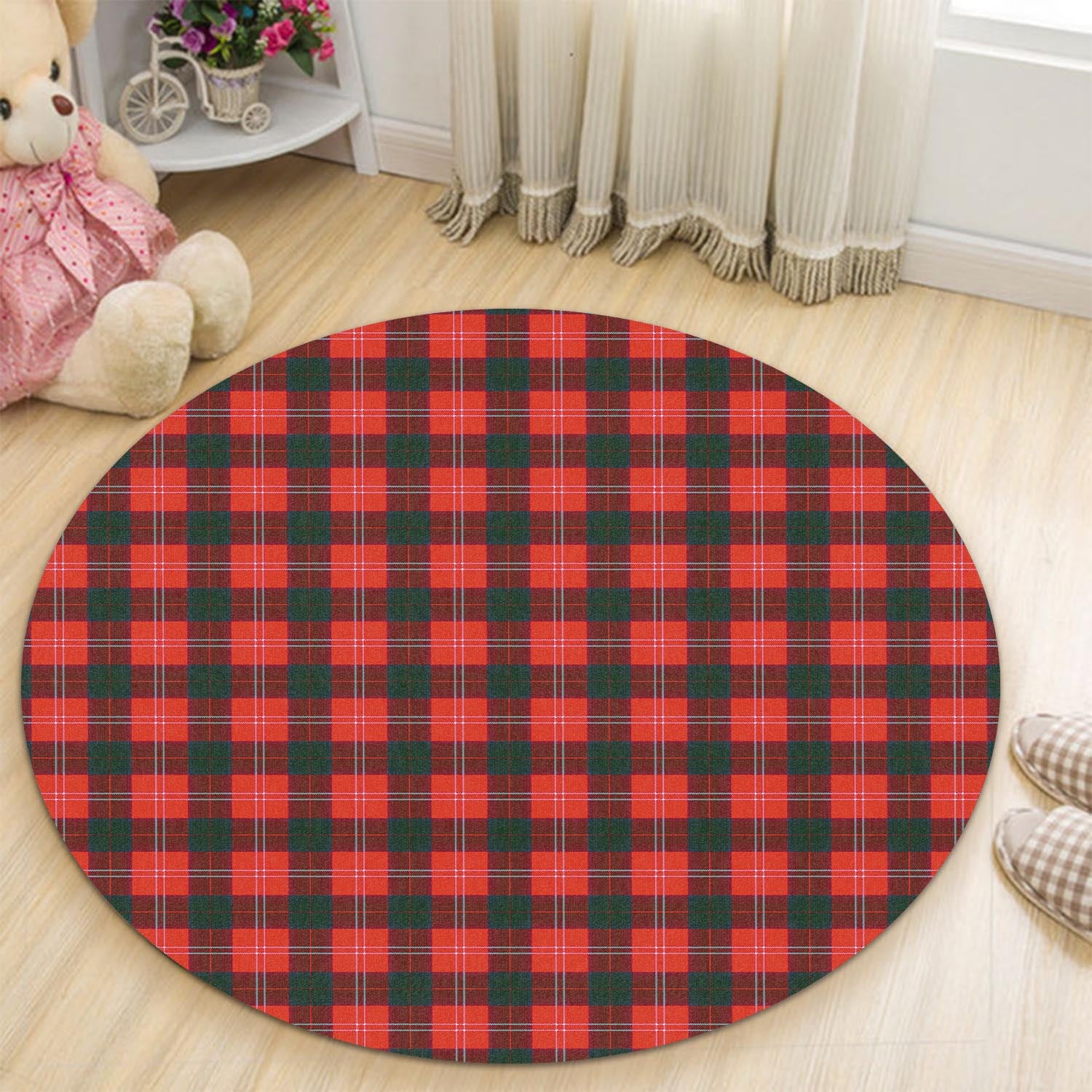 Fenton Tartan Round Rug - Tartanvibesclothing