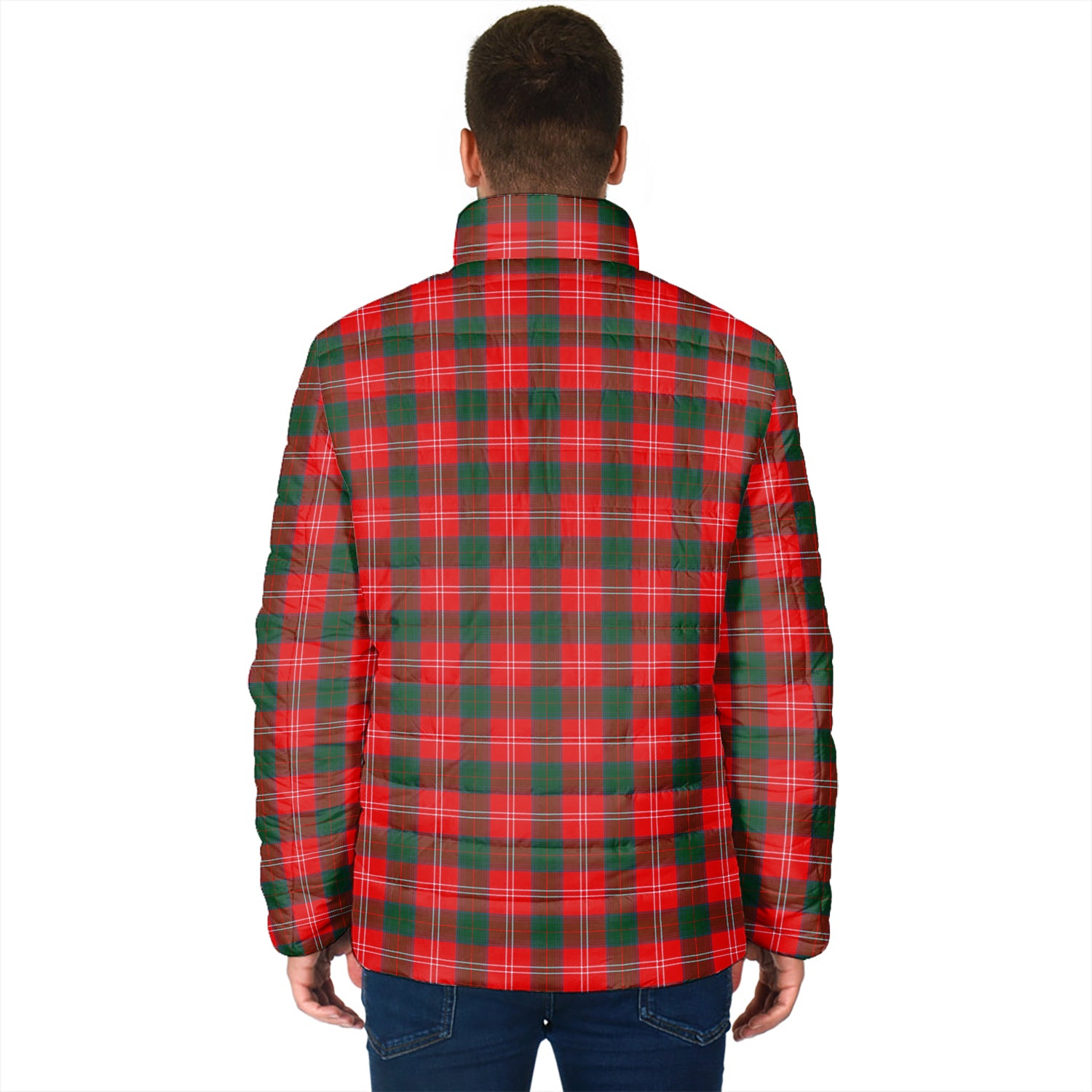 Fenton Tartan Padded Jacket with Family Crest - Tartan Vibes Clothing