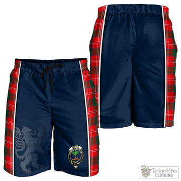 Fenton Tartan Men's Shorts with Family Crest and Lion Rampant Vibes Sport Style