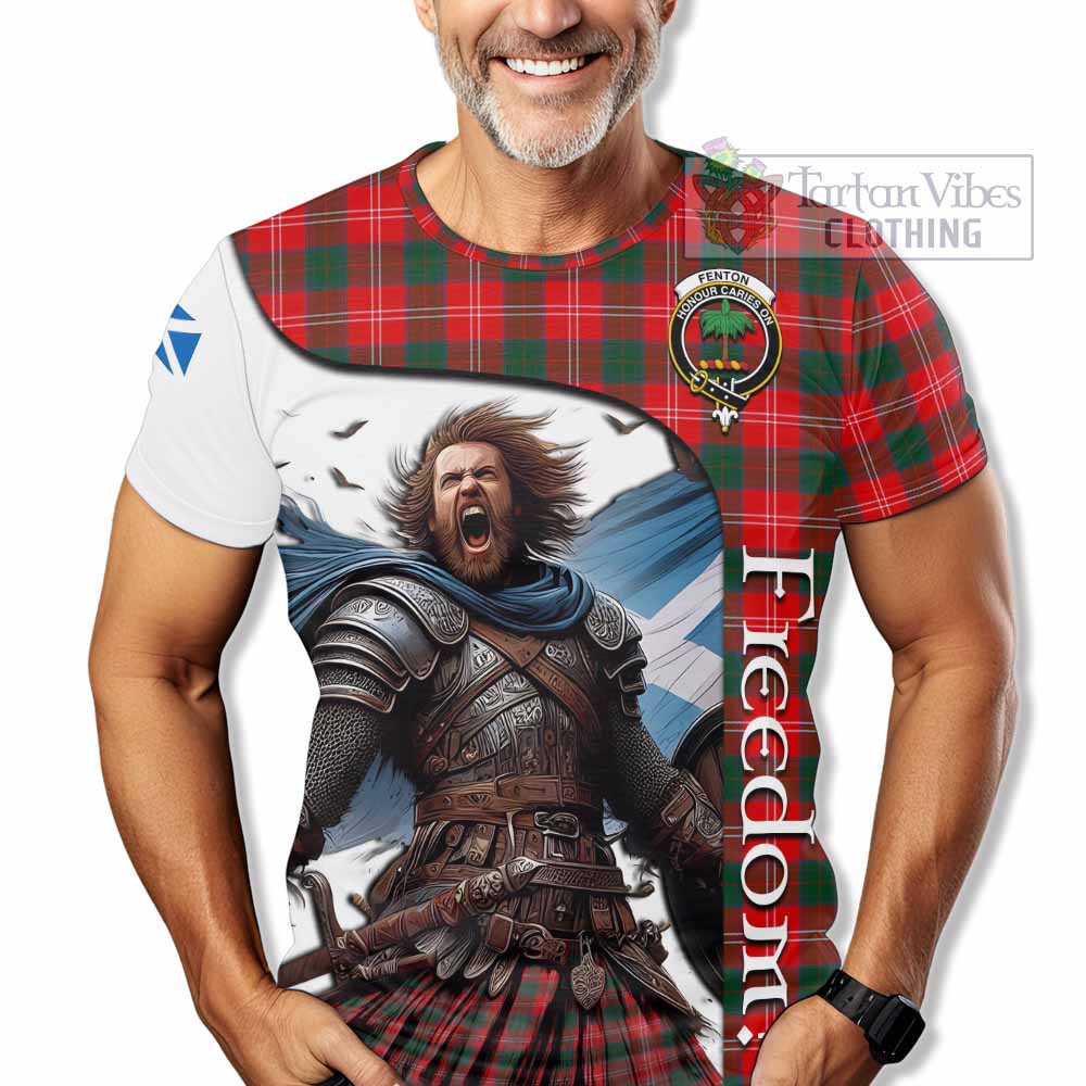 Fenton Crest Tartan T-Shirt Inspired by the Freedom of Scottish Warrior