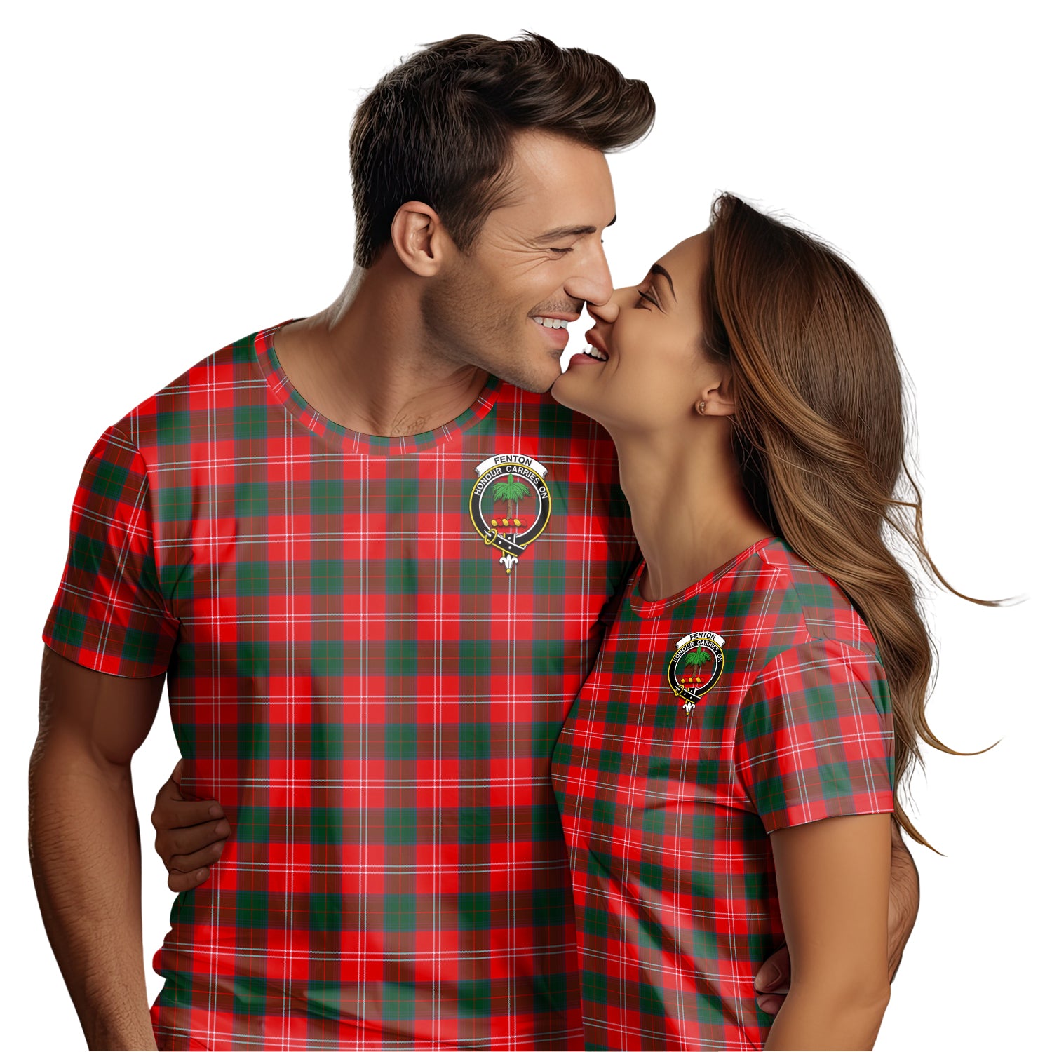 Fenton Tartan T-Shirt with Family Crest - Tartan Vibes Clothing