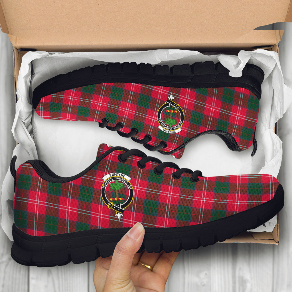 Fenton Tartan Sneakers with Family Crest - Tartan Vibes Clothing