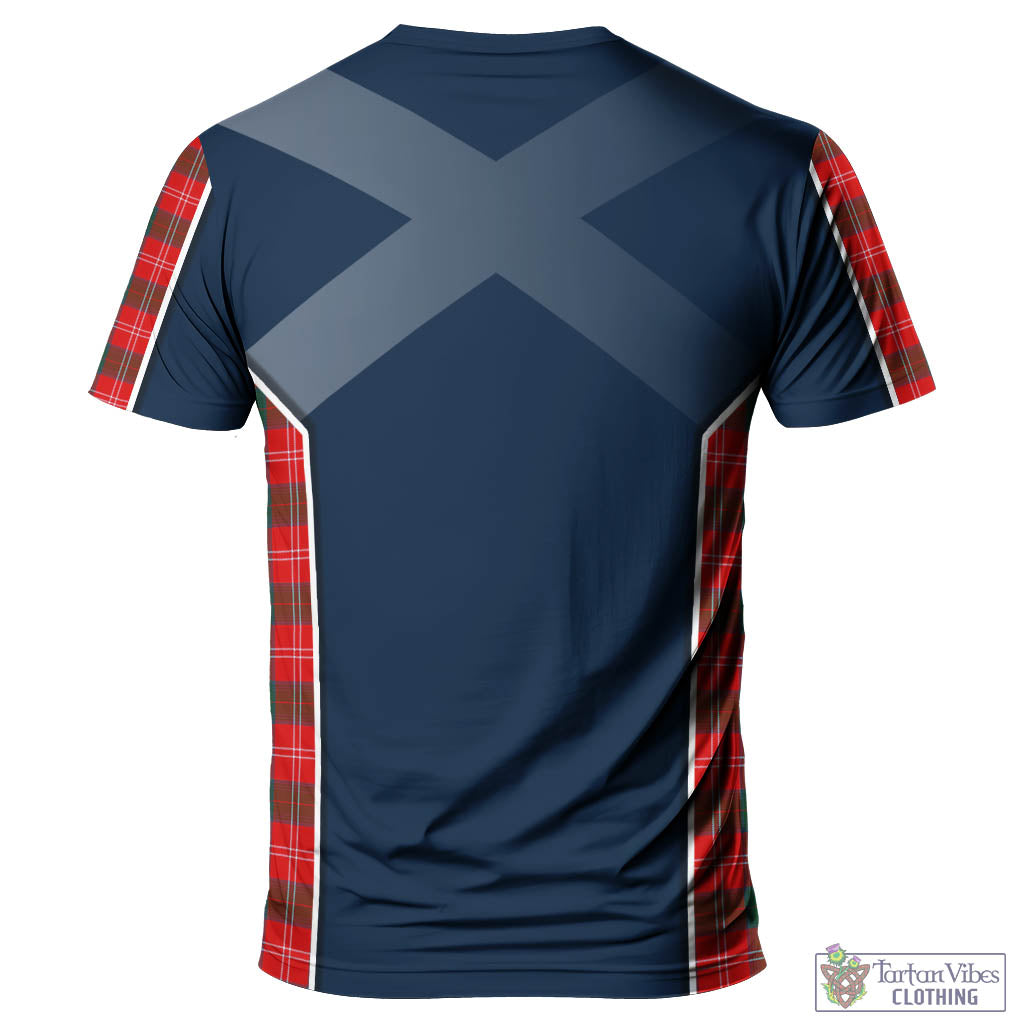 Tartan Vibes Clothing Fenton Tartan T-Shirt with Family Crest and Scottish Thistle Vibes Sport Style