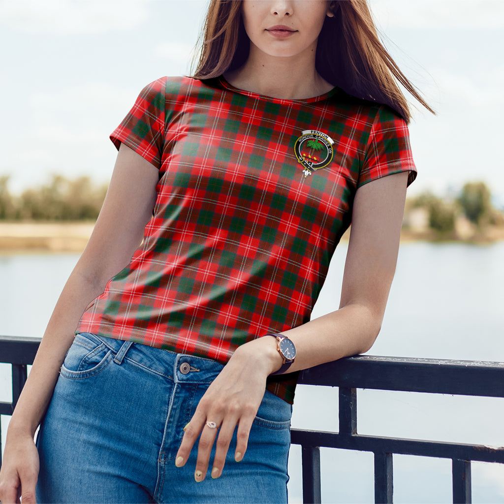 Fenton Tartan T-Shirt with Family Crest - Tartan Vibes Clothing