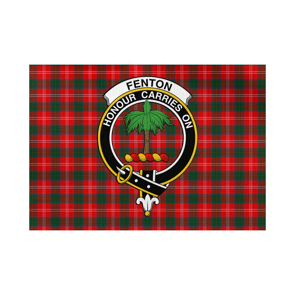 fenton-tartan-flag-with-family-crest