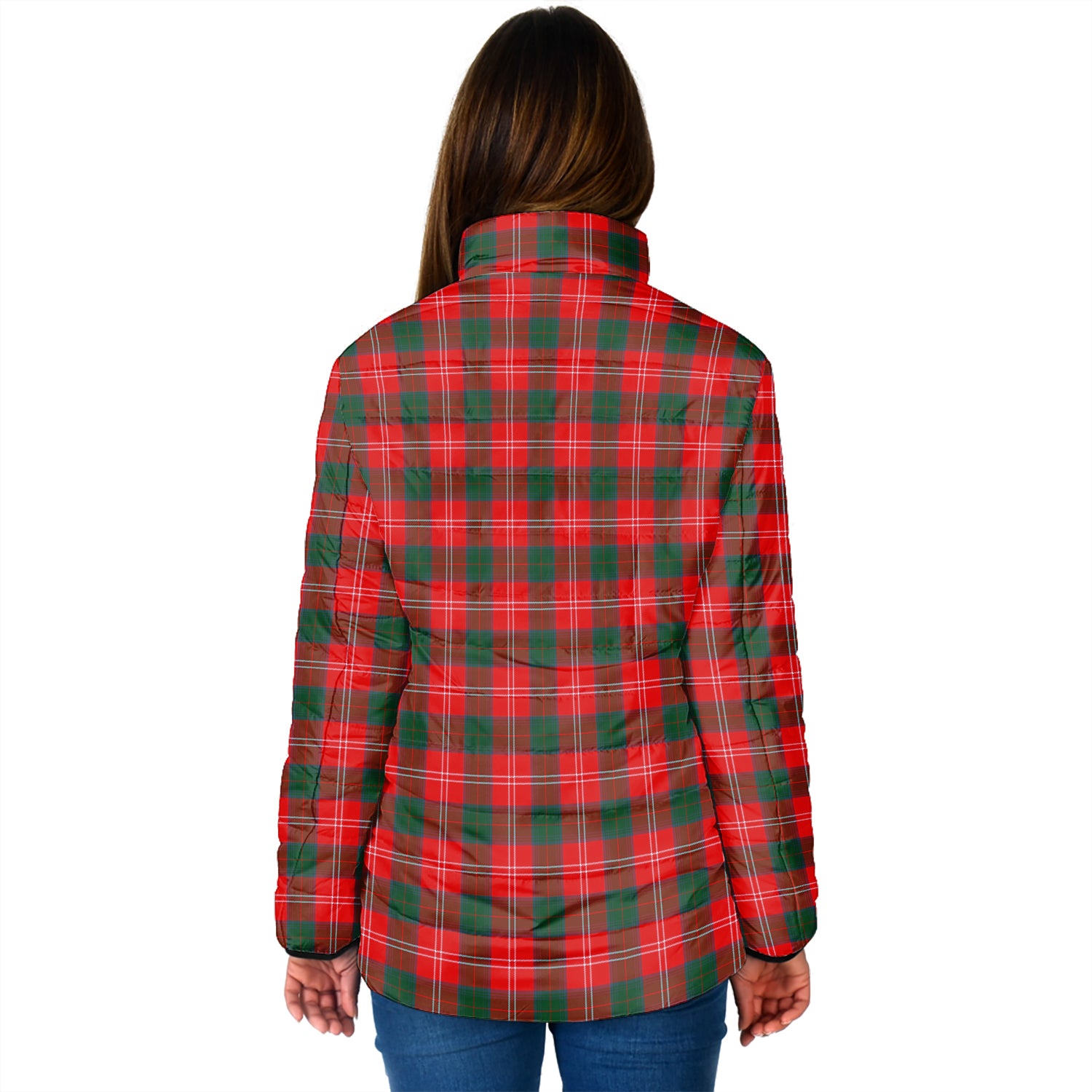 Fenton Tartan Padded Jacket with Family Crest - Tartan Vibes Clothing