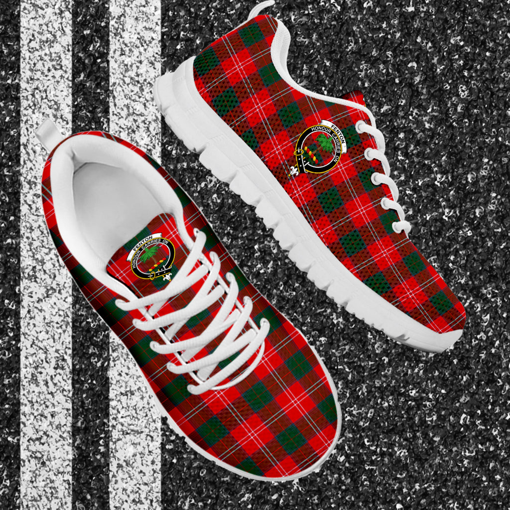 Fenton Tartan Sneakers with Family Crest - Tartan Vibes Clothing