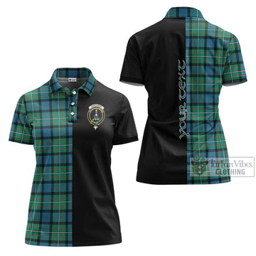 Ferguson (Fergusson) Tartan Women's Polo Shirt with Family Crest and Half Of Me Style Women - Tartan Vibes Clothing