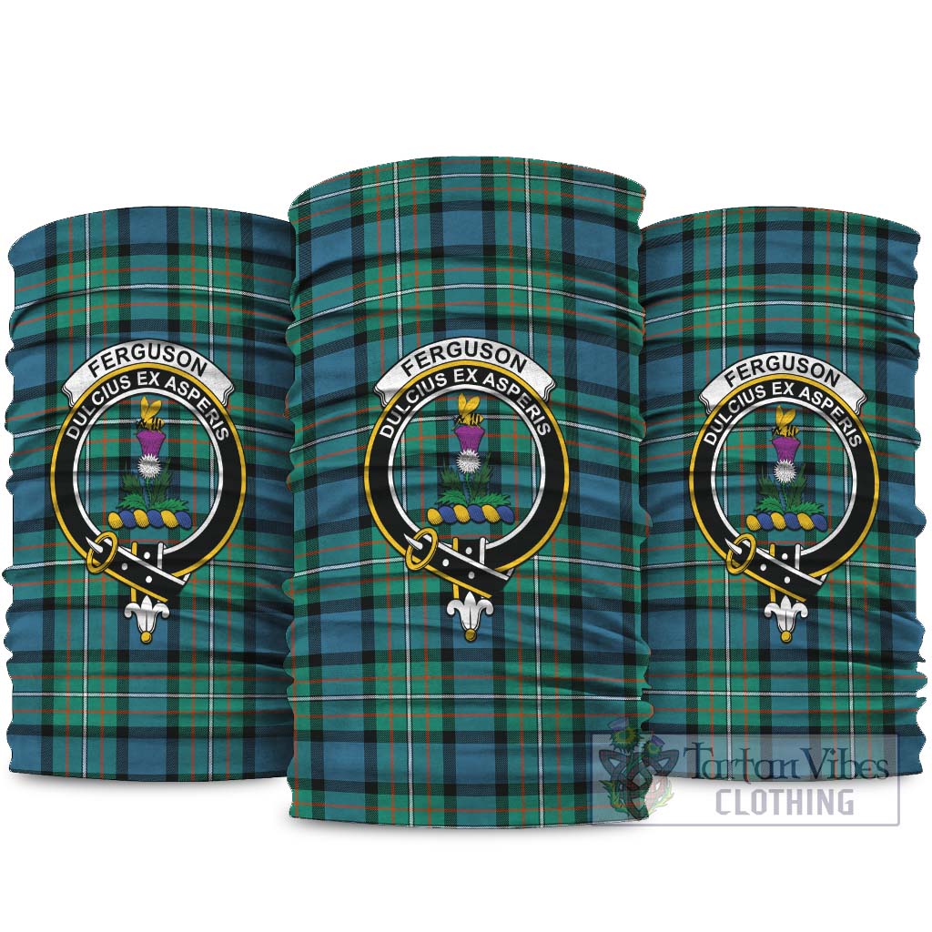 Ferguson Ancient Tartan Neck Gaiters, Tartan Bandanas, Tartan Head Band with Family Crest