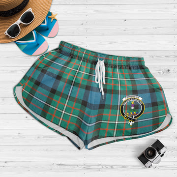 Ferguson (Fergusson) Tartan Womens Shorts with Family Crest