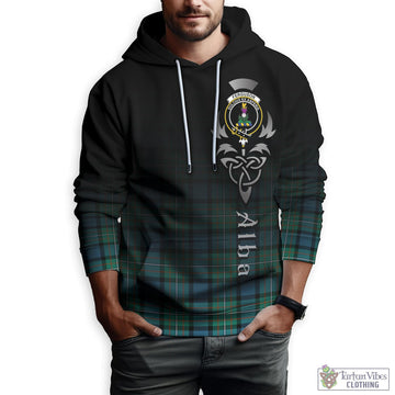 Ferguson (Fergusson) Tartan Hoodie Featuring Alba Gu Brath Family Crest Celtic Inspired