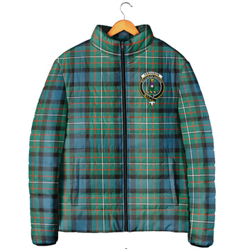 Ferguson (Fergusson) Tartan Padded Jacket with Family Crest