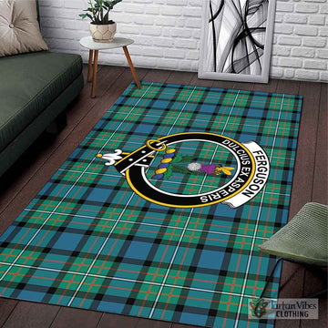 Ferguson (Fergusson) Tartan Area Rug with Family Crest