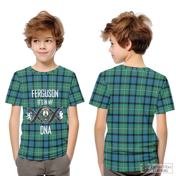 Ferguson (Fergusson) Tartan Kid T-Shirt with Family Crest DNA In Me Style