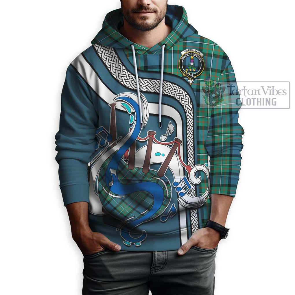 Ferguson (Fergusson) Tartan Hoodie with Epic Bagpipe Style Zip Hoodie - Tartanvibesclothing Shop