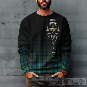 Ferguson (Fergusson) Tartan Sweatshirt Featuring Alba Gu Brath Family Crest Celtic Inspired