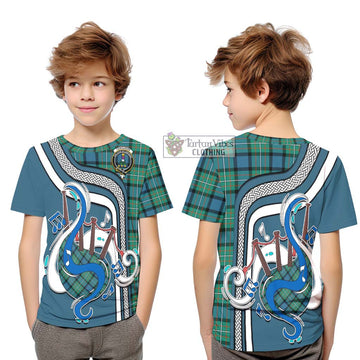 Ferguson (Fergusson) Tartan Kid T-Shirt with Epic Bagpipe Style