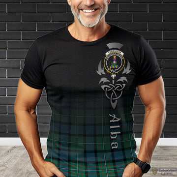 Ferguson (Fergusson) Tartan T-Shirt Featuring Alba Gu Brath Family Crest Celtic Inspired