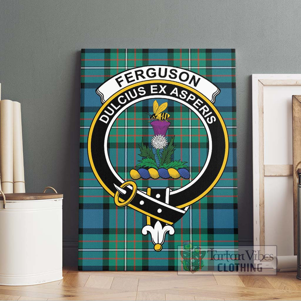 Ferguson (Fergusson) Tartan Canvas Print Wall Art with Family Crest Without Frame - Tartan Vibes Clothing