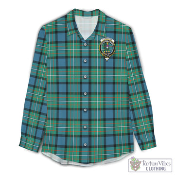 Ferguson (Fergusson) Tartan Women's Casual Shirt with Family Crest