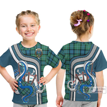 Ferguson (Fergusson) Tartan Kid T-Shirt with Epic Bagpipe Style