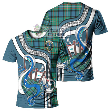 Ferguson (Fergusson) Tartan T-Shirt with Epic Bagpipe Style