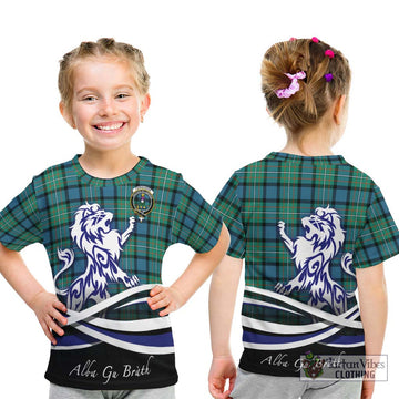 Ferguson (Fergusson) Tartan Kid T-Shirt with Alba Gu Brath Regal Lion Emblem