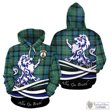 Ferguson (Fergusson) Tartan Hoodie with Alba Gu Brath Regal Lion Emblem